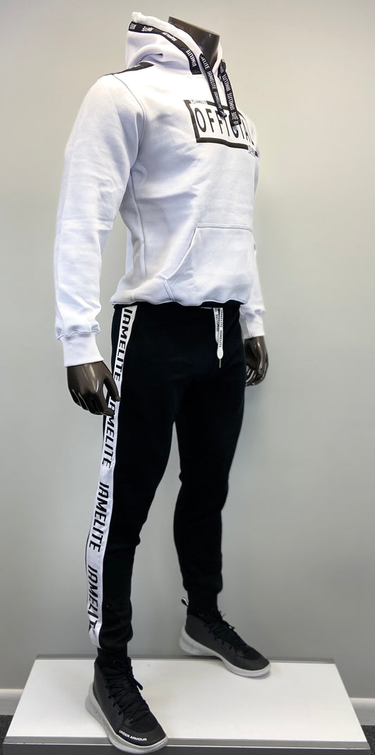 IAEGEAR™ OFFICIAL IAMELITE® Unisex Long Sleeve Hooded White Sweatshirt