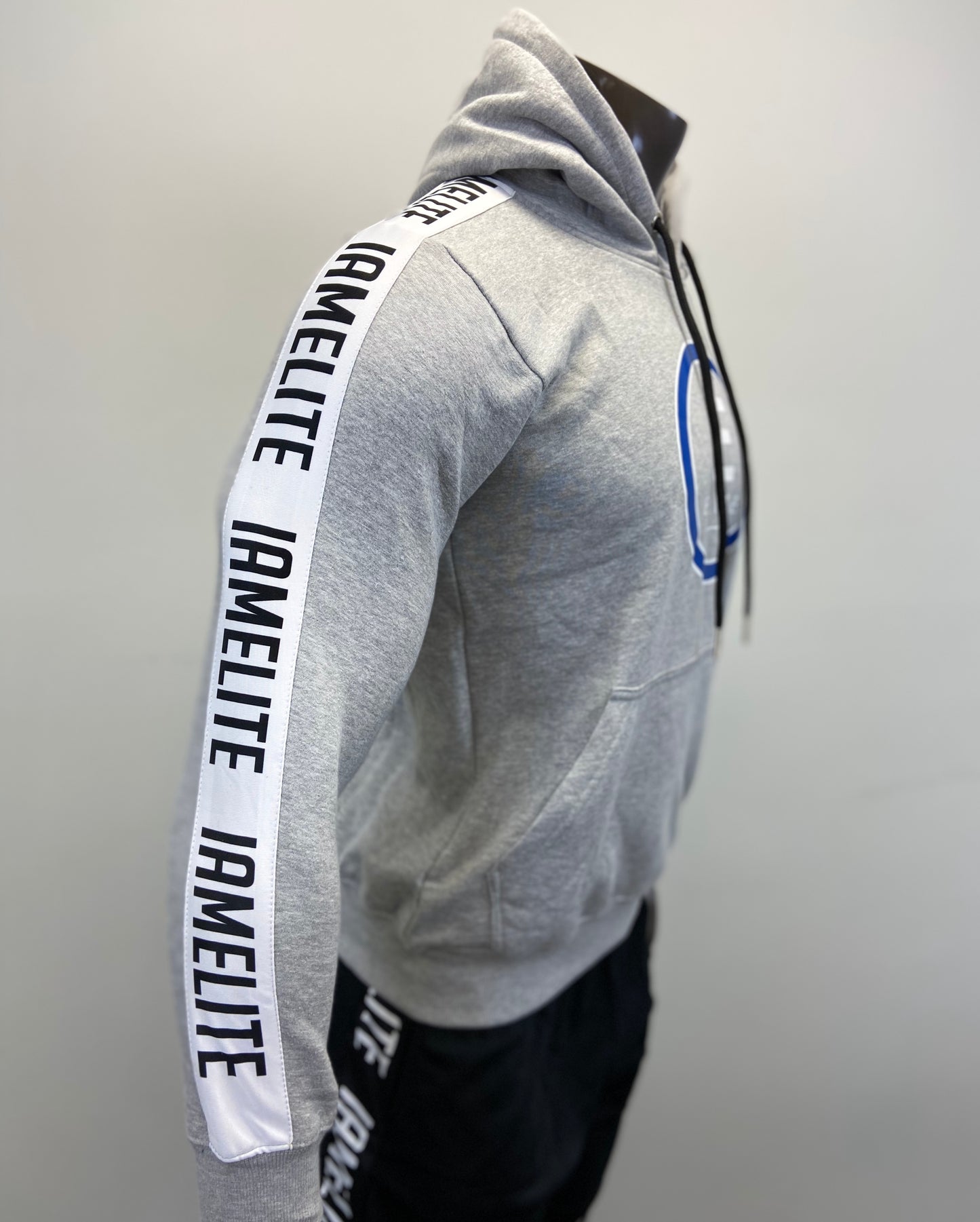 IAMELITE® Unisex Long Sleeve Hooded Sweatshirt Gray