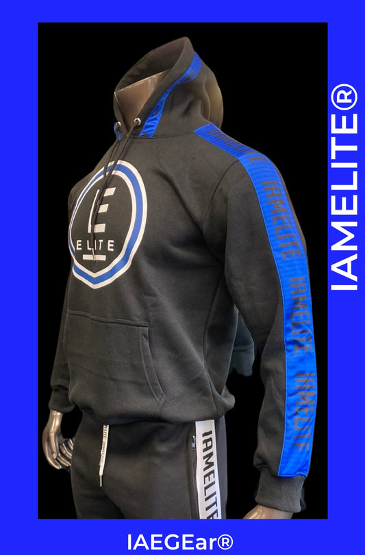 IAMELITE® Unisex Long Blue Ribbon Sleeve Hoodie