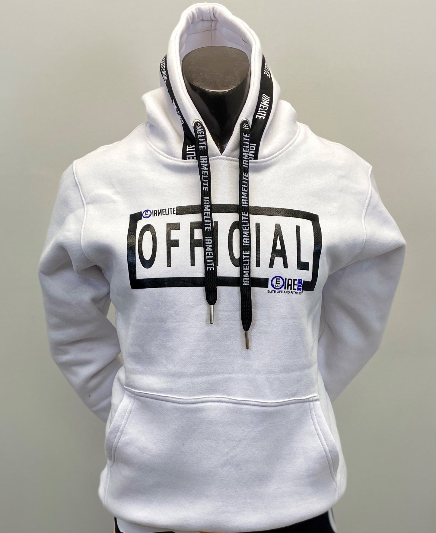 IAEGEAR™ OFFICIAL Collection Unisex Long Sleeve Hooded White Sweatshirt