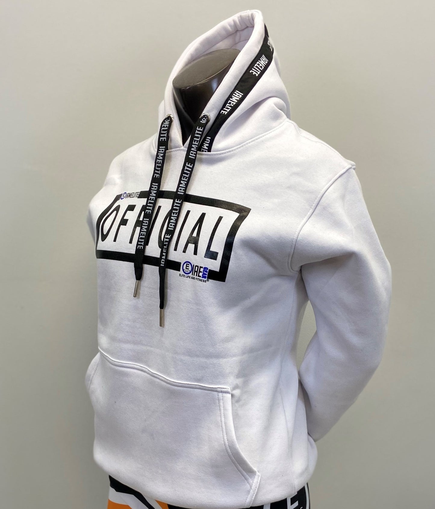 IAEGEAR™ OFFICIAL Collection Unisex Long Sleeve Hooded White Sweatshirt