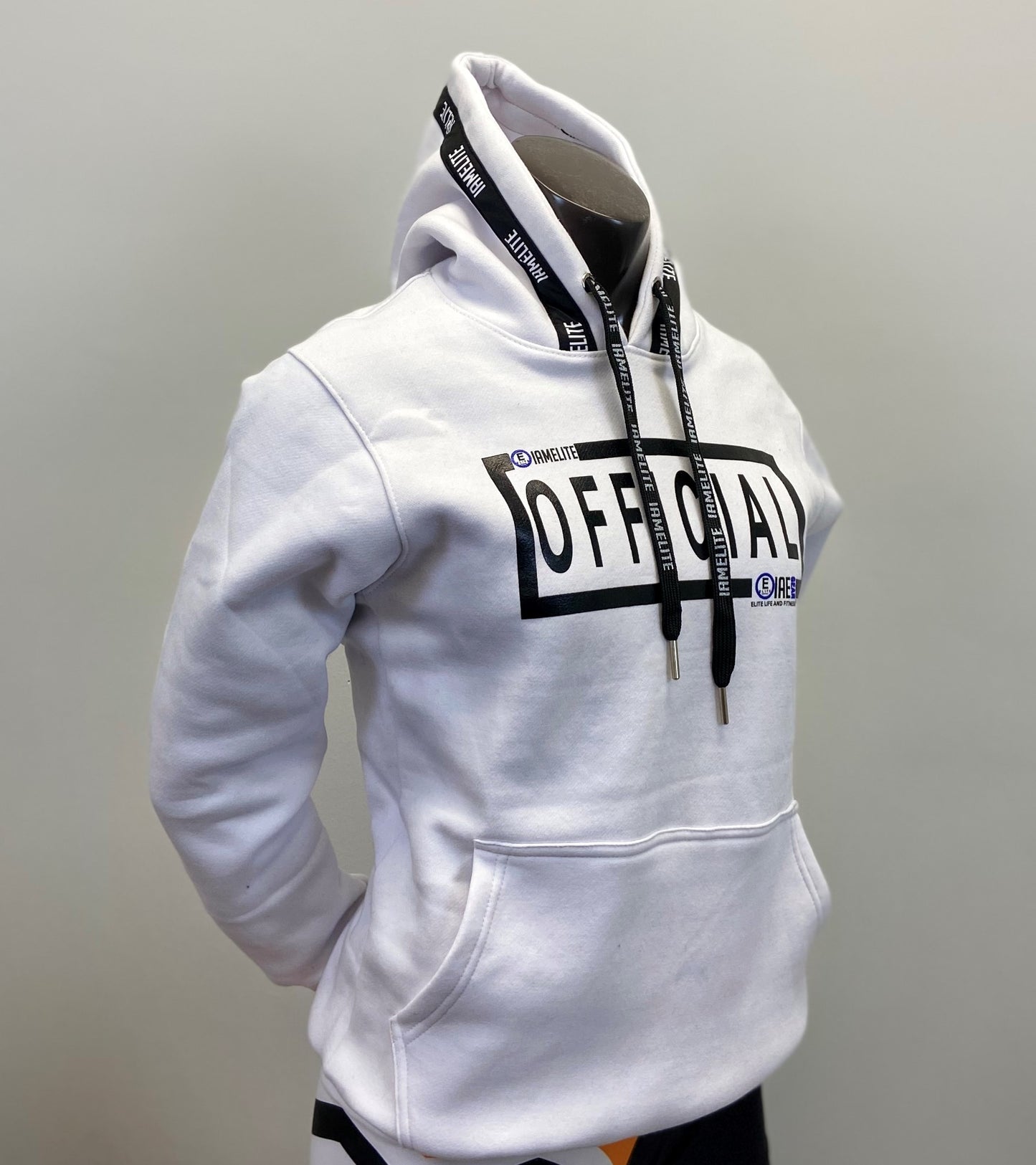 IAEGEAR™ OFFICIAL Collection Unisex Long Sleeve Hooded White Sweatshirt