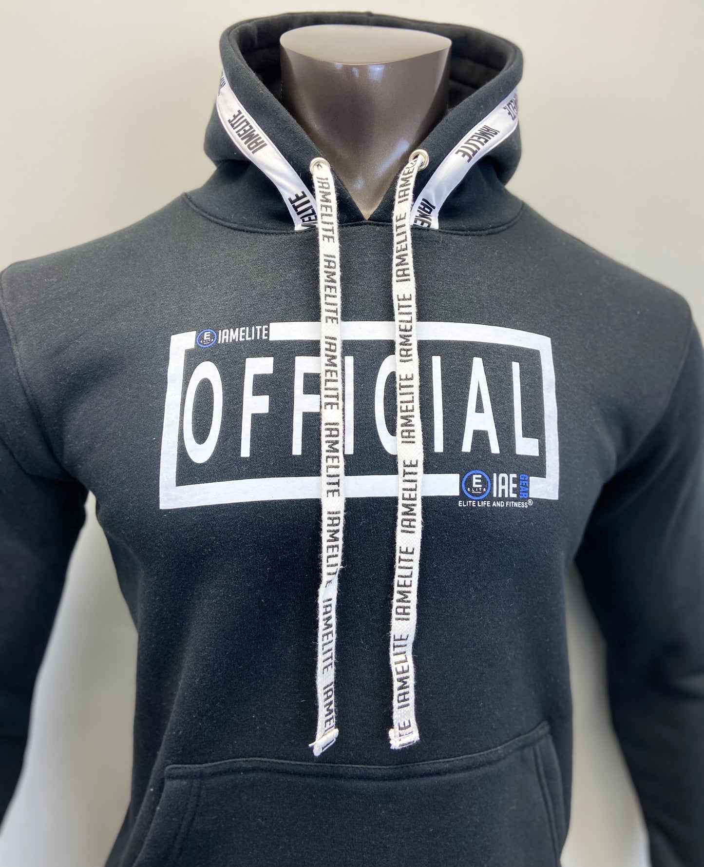 IAEGEAR™ OFFICIAL Collection Unisex Long Sleeve Hooded Black Sweatshirt