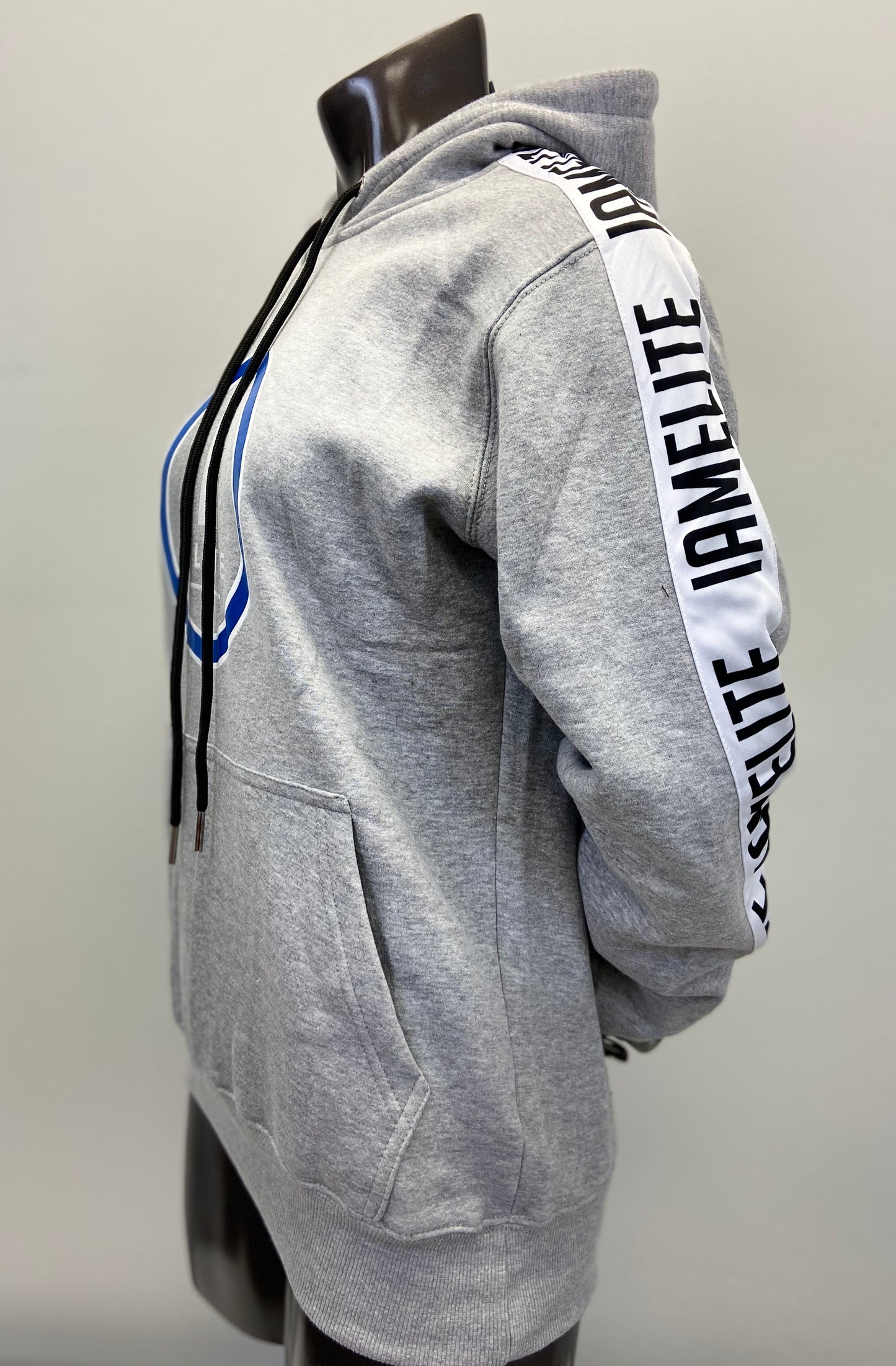 IAMELITE® Unisex Long Sleeve Hooded Sweatshirt Gray