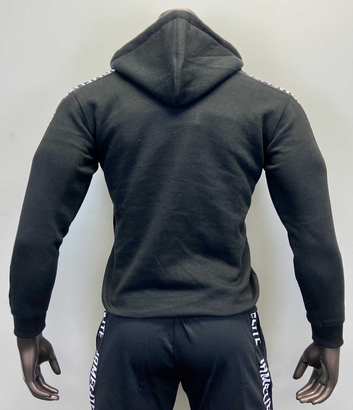 IAMELITE® Unisex Long Sleeve Medium Blend Full Zip Up Hooded Sweatshirt Black