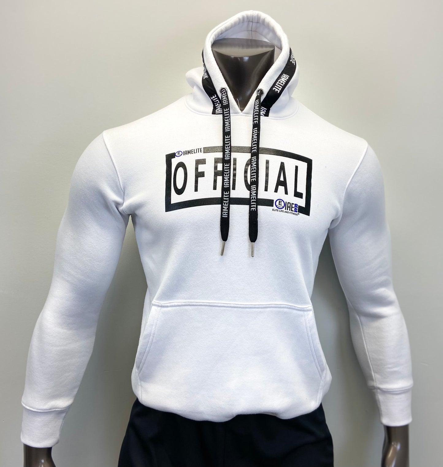 IAEGEAR™ OFFICIAL Collection Unisex Long Sleeve Hooded White Sweatshirt
