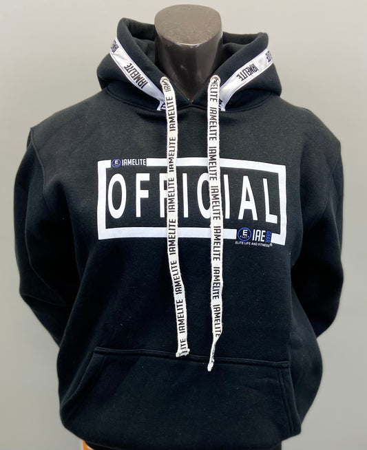 IAEGEAR™ OFFICIAL Collection Unisex Long Sleeve Hooded Black Sweatshirt